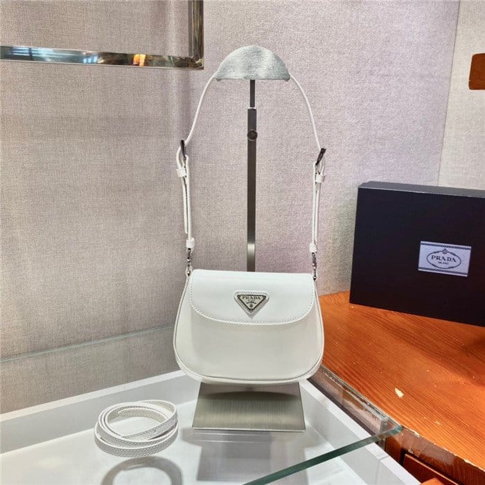 PRADA 프라다 미니 클레오 브러시드 가죽 숄더백 1BH188 2COLOR