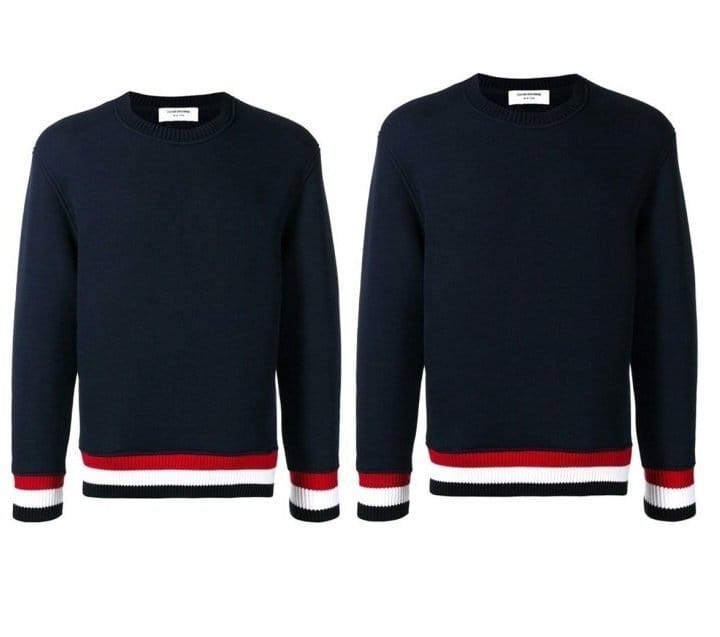 THOM BROWNE 톰브라운 삼선텝 라이닝 맨투맨