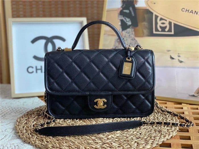 CHANEL 샤넬 탑핸들 플랩 백 AS3653