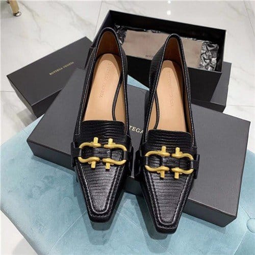 BOTTEGA VENETA 보테가베네타 키튼 힐 송치 가죽 로퍼 굽높이4.5CM BV90610-4 2020/신상