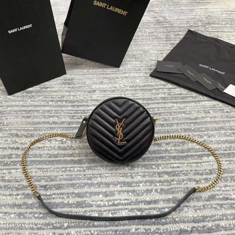 SAINT LAURENT 생로랑 모노그램 라운드 탬버린백 1GF07