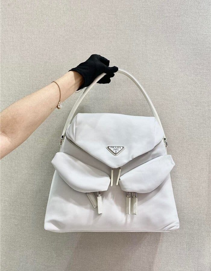 PRADA 프라다 시그노가죽 트리밍 나일론 토트백 1BC16 2COLOR