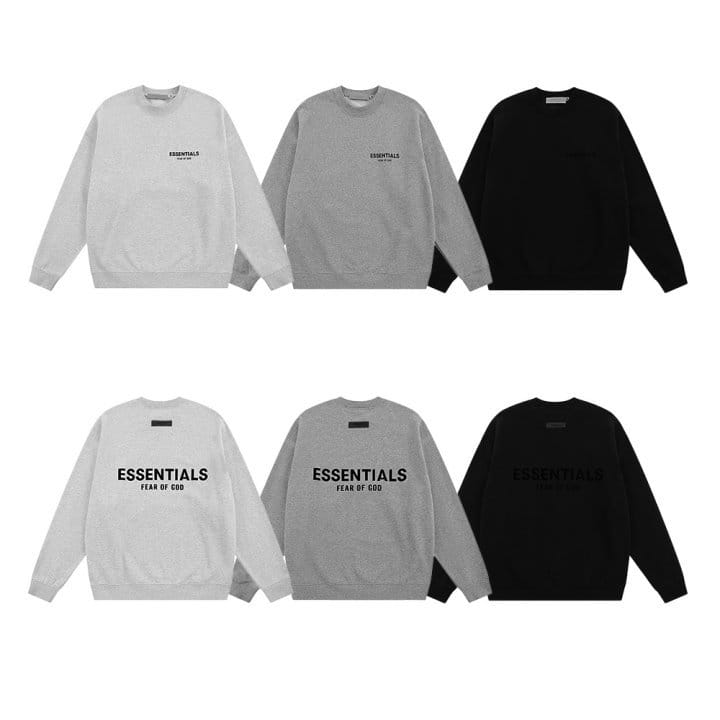 FEAR OF GOD 피어오브갓 에센셜 1808 로고 플리스 스웨트 셔츠