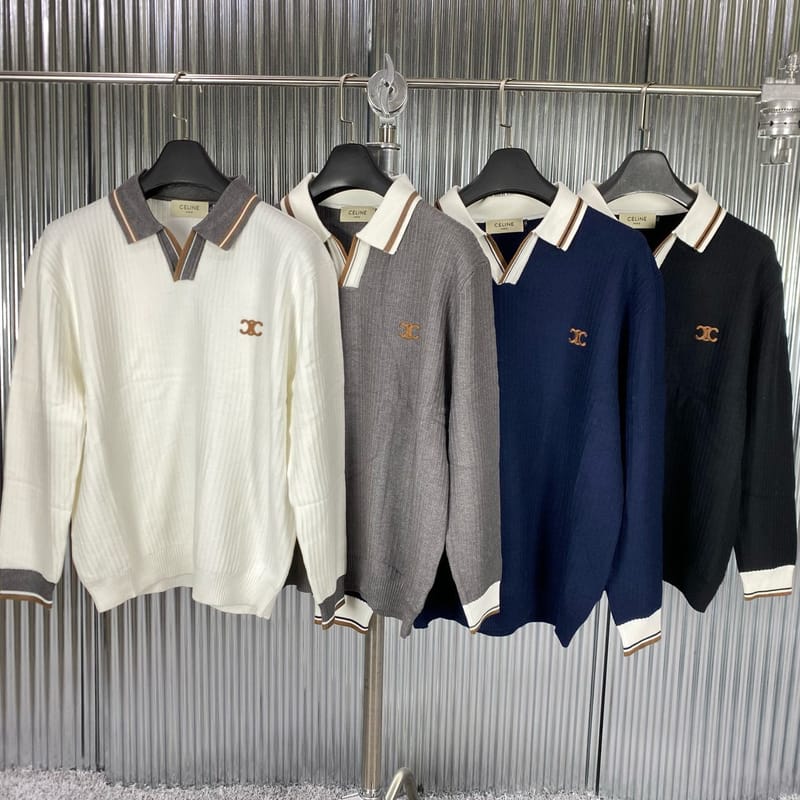 CELINE 셀린느 베러클 카라 니트