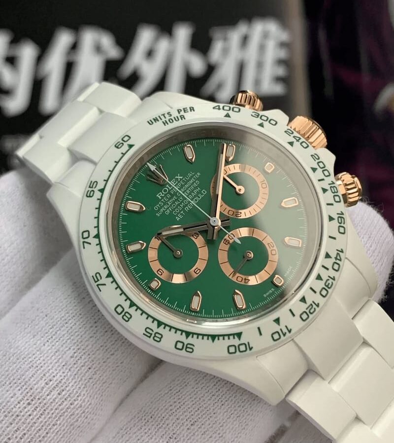 ROLEX 로렉스 커스텀 데이토나 그린 다이얼 세라믹