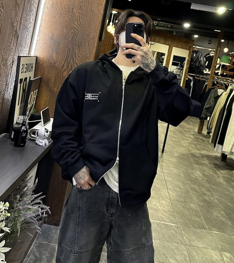 MAISON MARGIELA 메종마르지엘라 869 넘버 스티치 후드집업