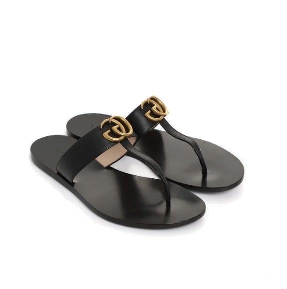 GUCCI 구찌 GG 마몬트 레더 쪼리 슬리퍼 G10050-4신상