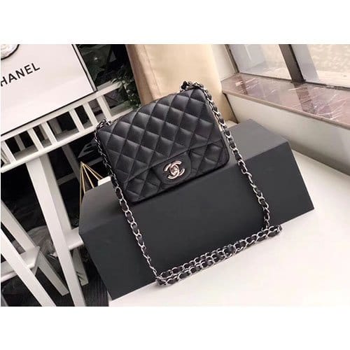 CHANEL 샤넬 클래식 미니 17cm A1115-17 램스킨