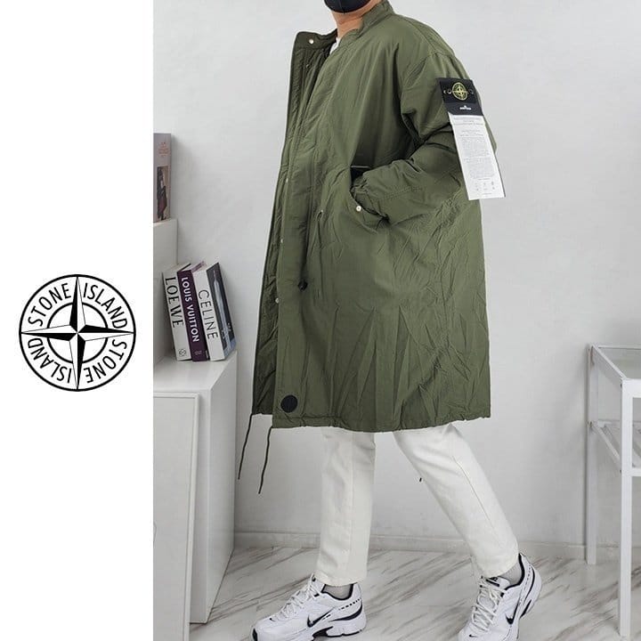 ●1월 판매 11위● STONE ISLAND 스톤아일랜드 내피 탈부착 멀티 롱 야상 패딩 2COLOR