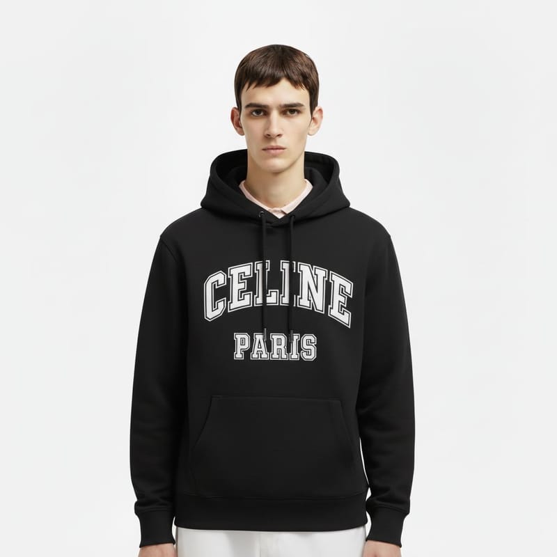 CELINE 셀린느 로고프린팅 코튼 후드티
