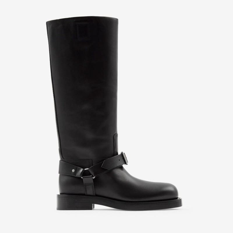 BURBERRY 버버리 여성용 레더 새들 하이 부츠 80743661