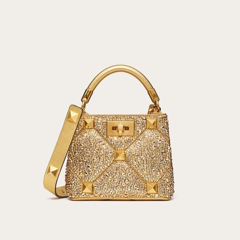 VALENTNIO 발렌티노 ROMAN STUD 미니 라인스톤 토트백 2COLOR