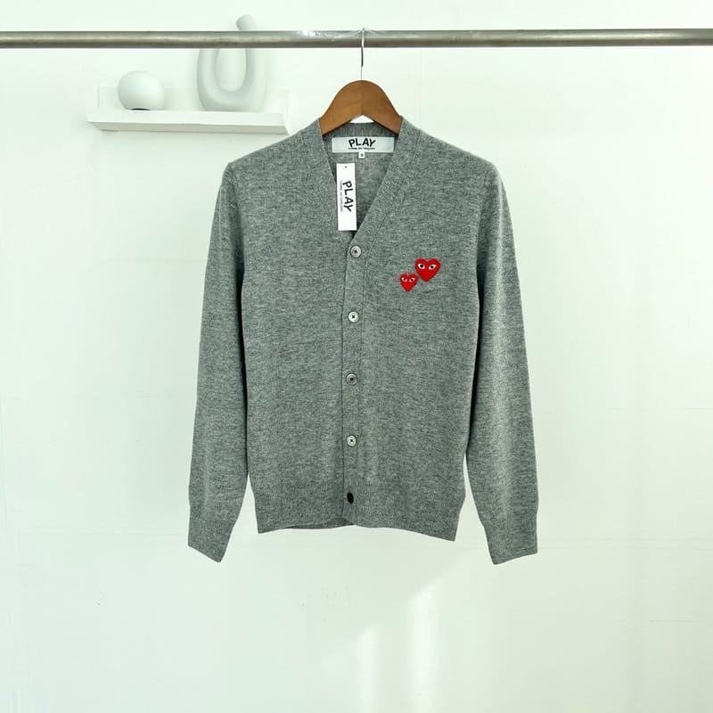 COMME DES GARCONS 꼼데가르송 더블레드와펜 V넥 가디건