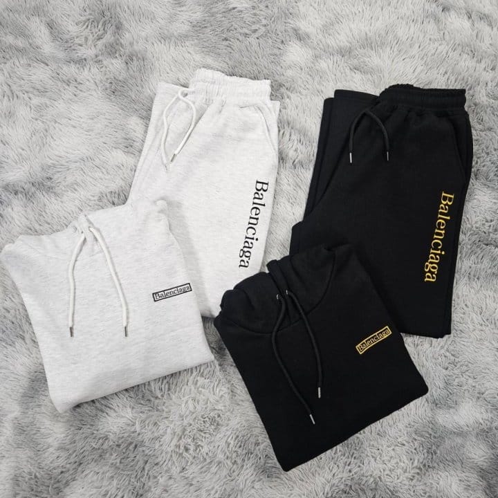 BALENCIAGA 발렌시아가 스퀘어 기모 후드&와이드 팬츠 세트