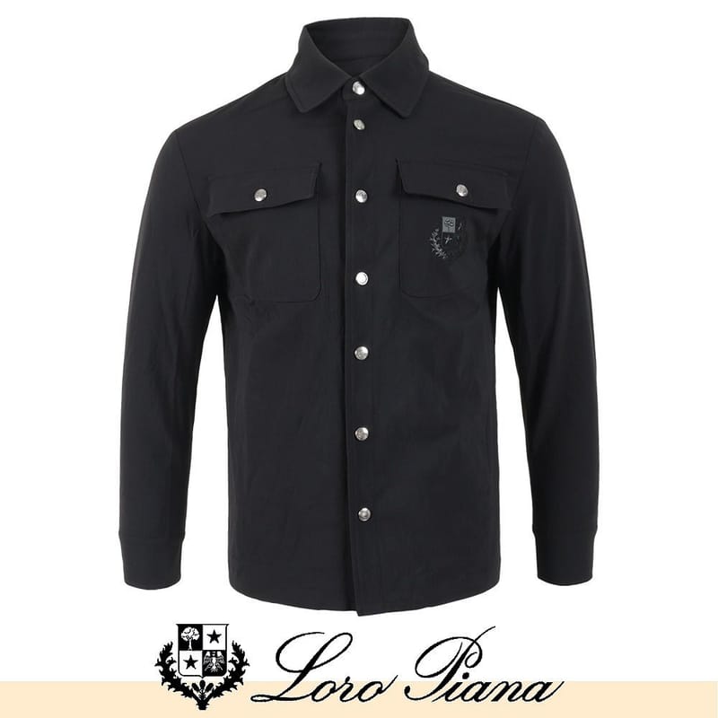 LOROPIANA 로로피아나 투포켓 자수로고 코튼 스판자켓