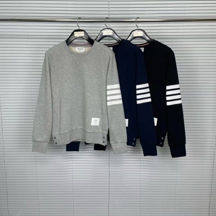 THOM BROWNE 톰브라운 사선완장 시그니쳐 코튼 맨투맨 3COLOR