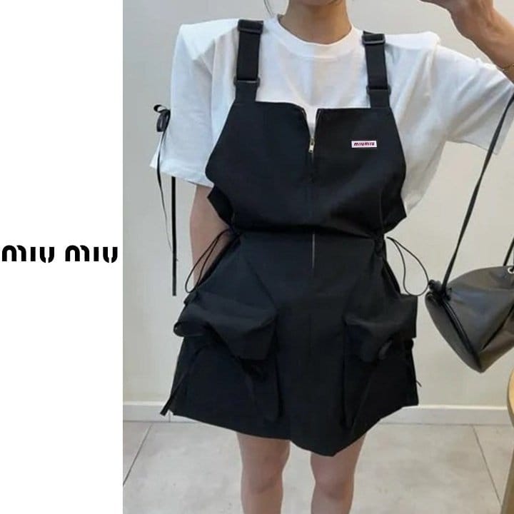 MIUMIU 미우미우 빅 포켓 오버롤 스커트 2COLOR