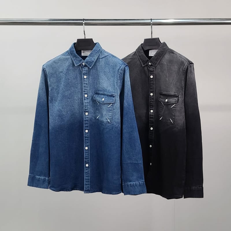 MAISON MARGIELA 메종마르지엘라 포켓자수 데님 셔츠