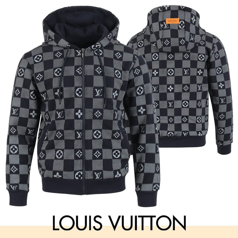 LOUIS VUITTON 루이비통 체스 나염 후드 집업