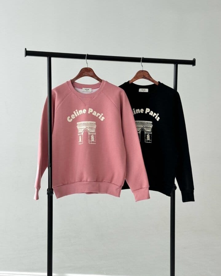 CELINE 셀린느 개선문 기모 맨투맨