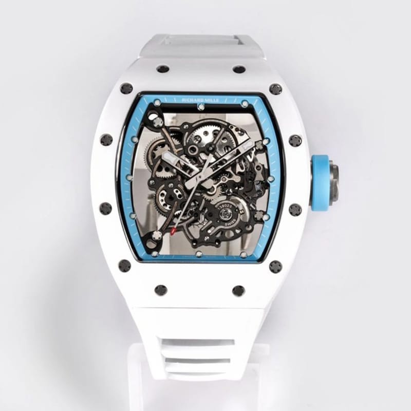RICHARD MILLE 리차드밀 부바왓슨 화이트 세라믹 화이트 러버밴드 RM-055