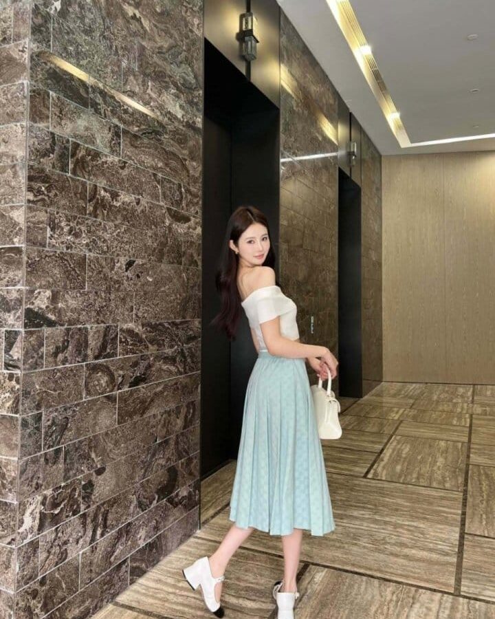 GUCCI 구찌 민트 롱 스커트