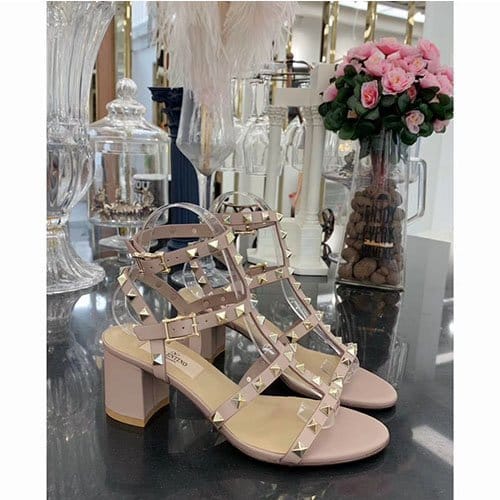VALENTINO 발렌티노 락스터드 샌들힐 6.5cm N01470-2