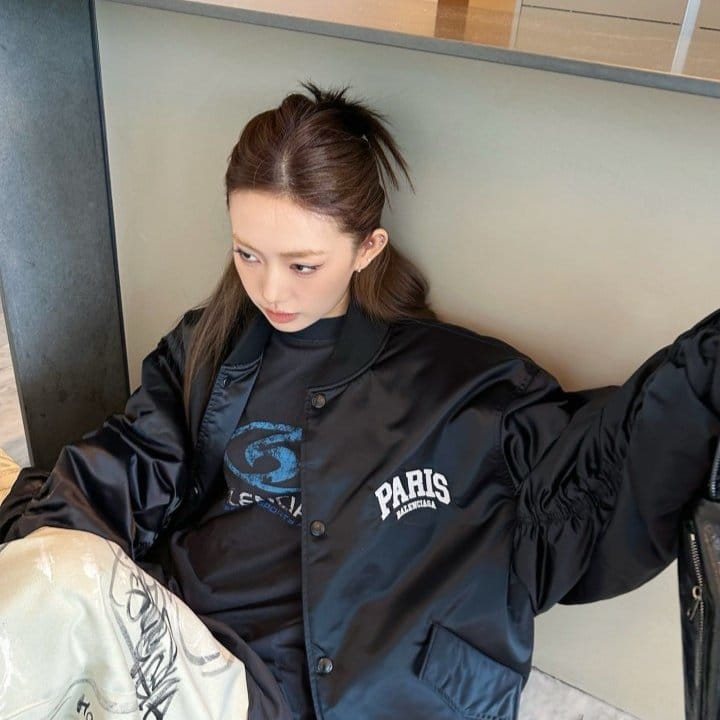 BALENCIAGA 발렌시아가 파리스 셔링 봄버 자켓