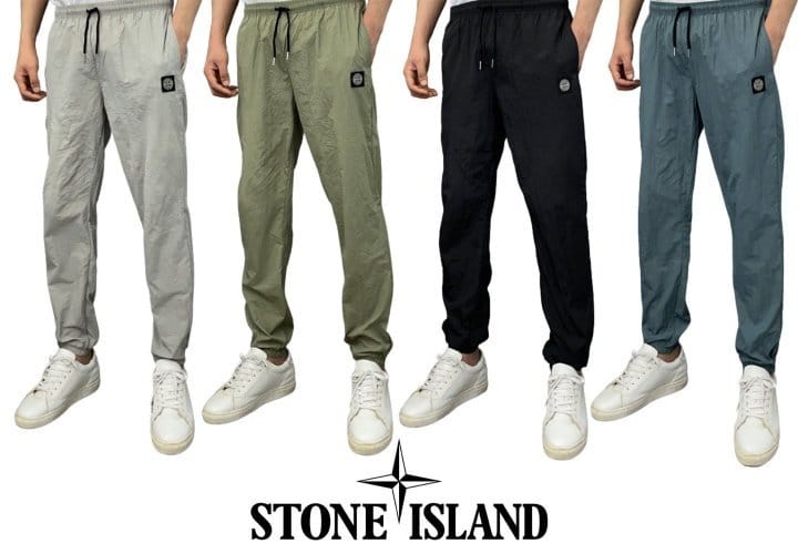 STONE ISLAND 스톤아일랜드 스몰컴퍼스와팬 나일론 워셔 메탈 롱팬츠