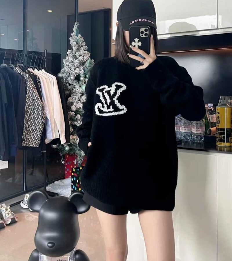 LOUIS VUITTON 루이비통 로고 가디건