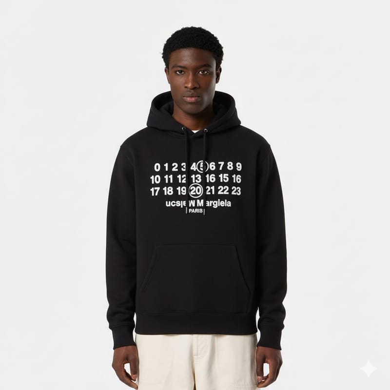 MAISON MARGIELA 메종마르지엘라 넘버레터링 코튼 후드티 2COLOR