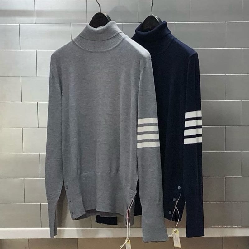 THOM BROWNE 톰브라운 4BAR 캐시미어 니트 터틀넥