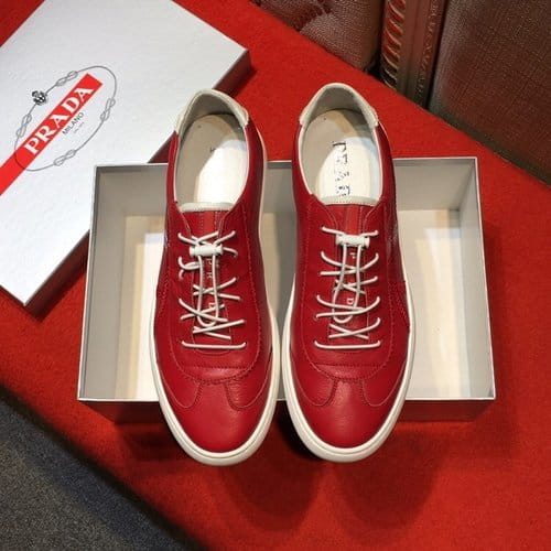 PRADA 프라다 스티치 로우탑 스니커즈