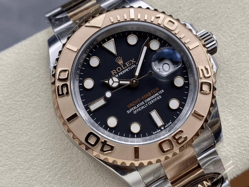ROLEX 로렉스 요트마스터 로즈골드 브라운 다이얼 콤비