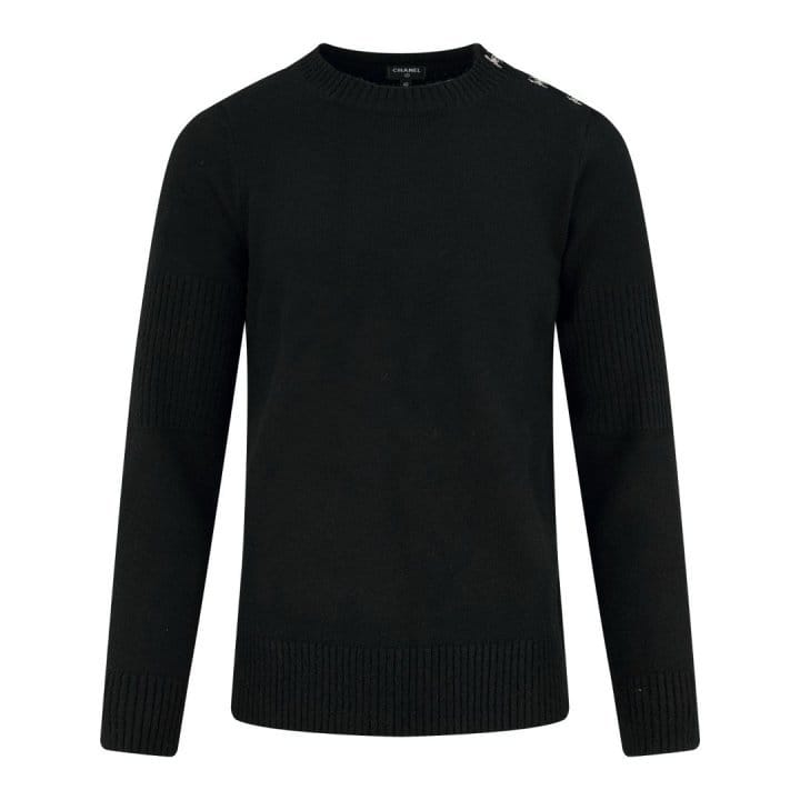 CHANEL 샤넬 숄더 로고 버튼 니트 2COLOR