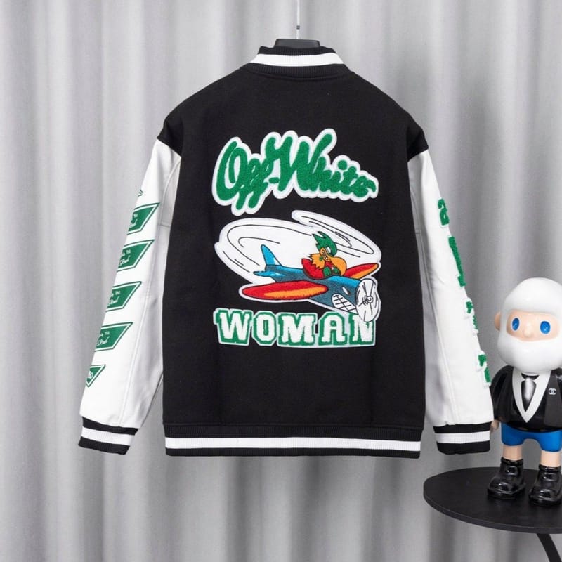 OFF-WHITE 오프화이트 그래픽 바시티 자켓