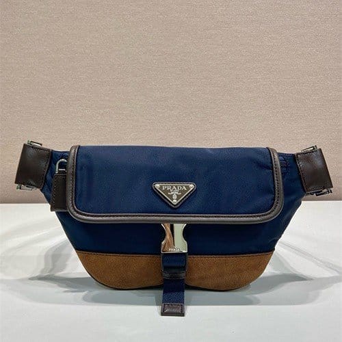 PRADA 프라다 리나일론 앤 레더 숄더백 2VH176