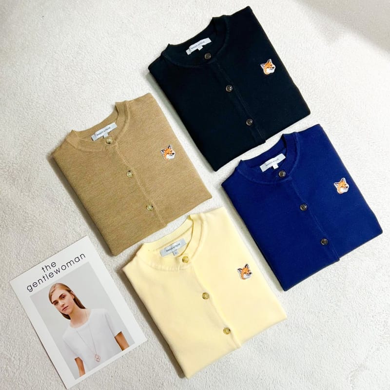 MAISON KITSUNE 메종키츠네 헤드 라운드 가디건