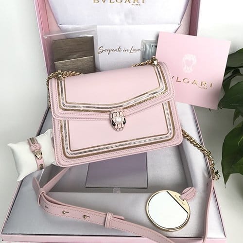 BULGARI 불가리 세르펜티 다이아몬드 블라스트 체인 숄더백 BV28656-3