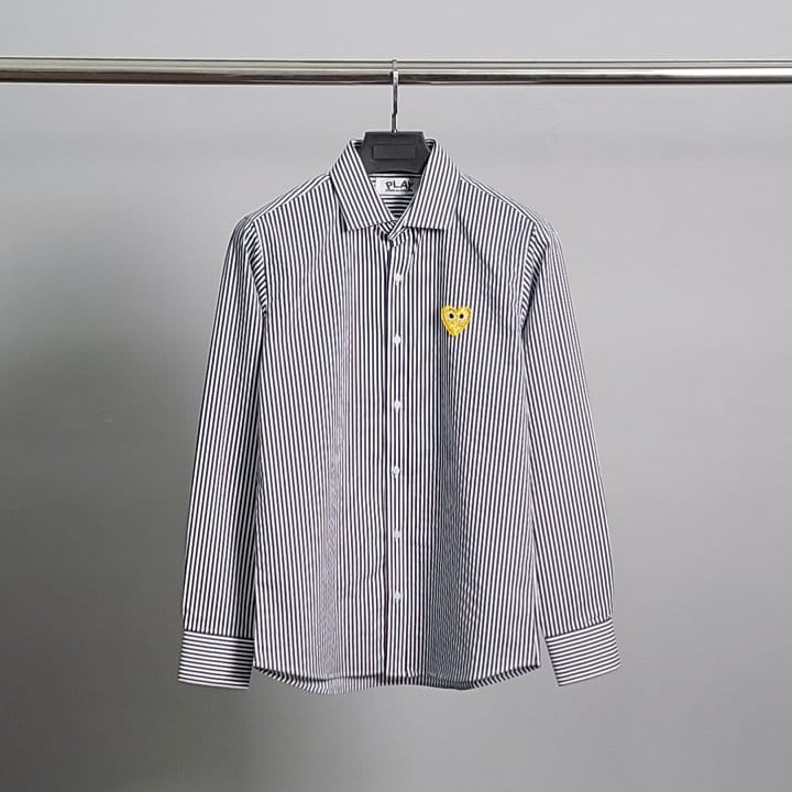 COMME DES GARCONS 꼼데가르송 골드와펜 스트라이프 셔츠