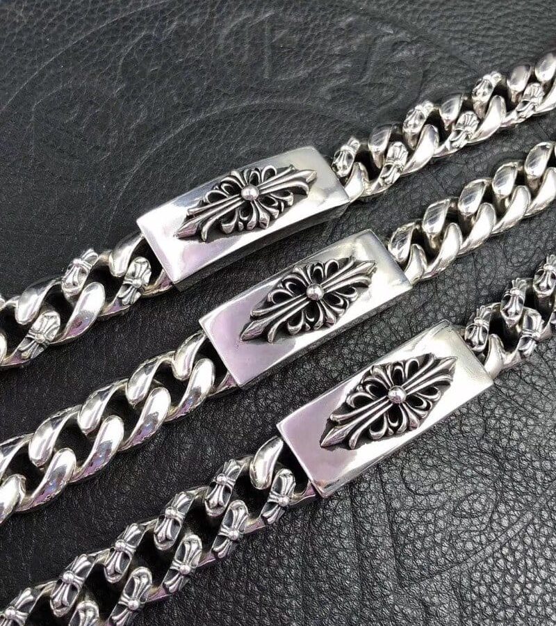 CHROME HEARTS 크롬하츠 925실버 남성팔찌 3디자인 (폭15mm)