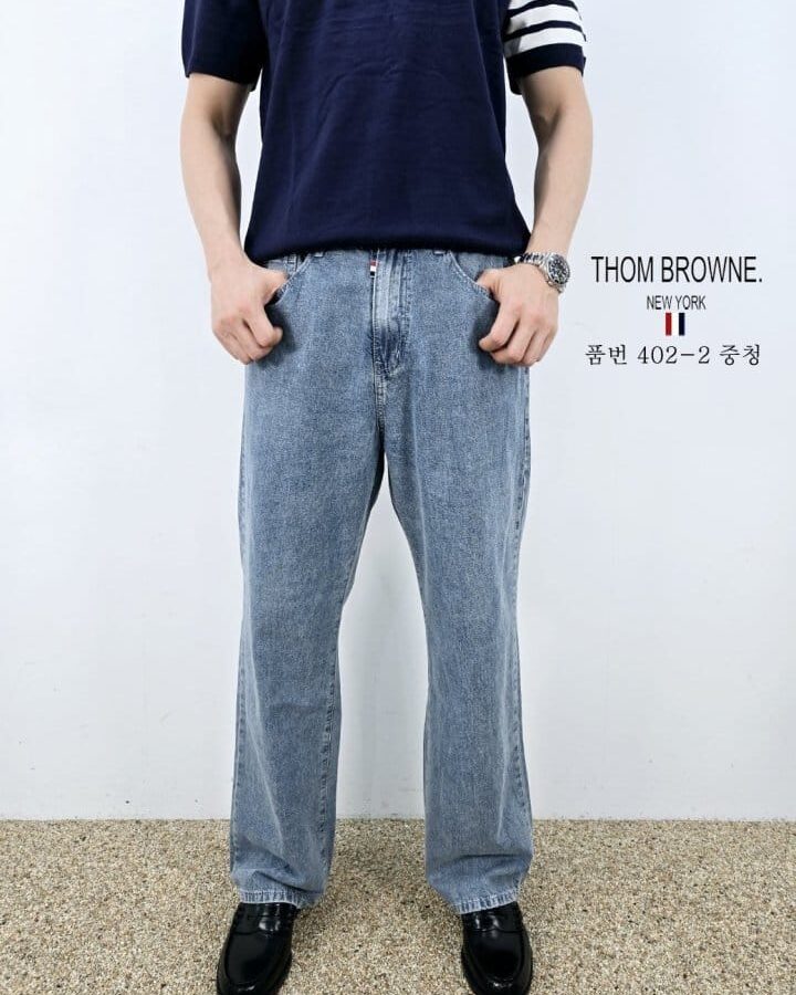 THOM BROWNE 톰브라운 세미 와이드밴딩 청바지 4COLOR