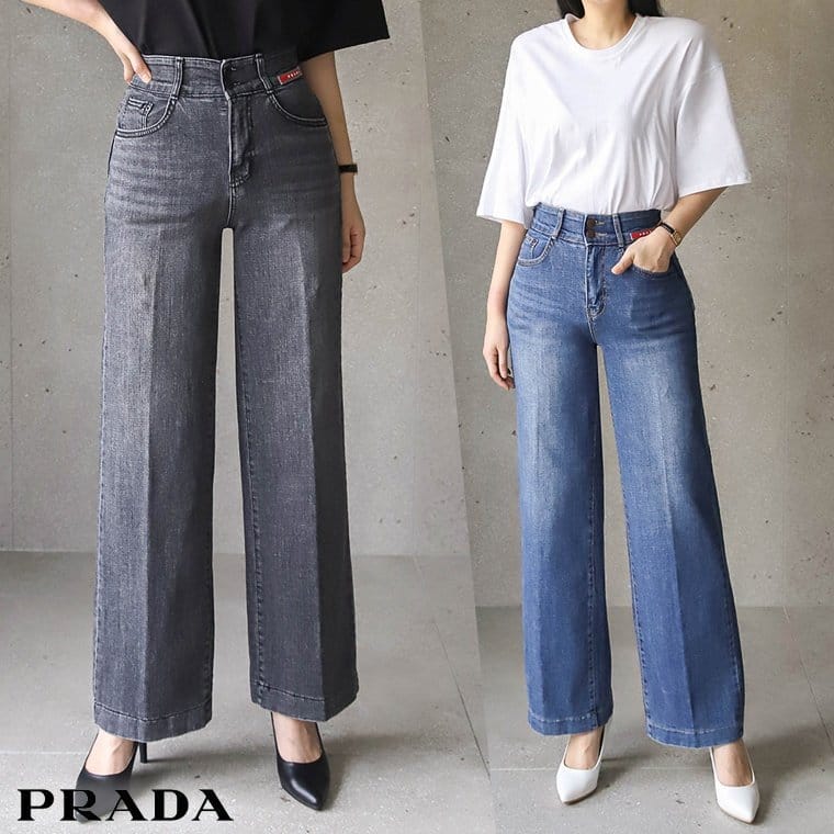 PRADA 프라다 와이드 팬츠