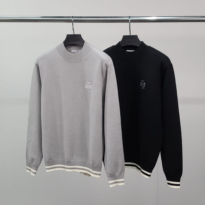 LOEWE 로에베 로고자수 라인 니트