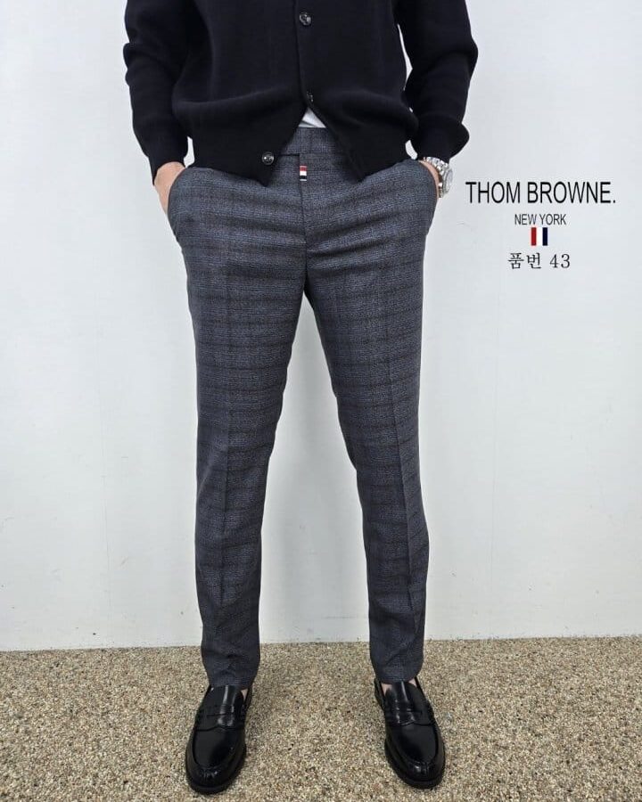 THOM BROWNE 톰브라운 체크 슬렉스