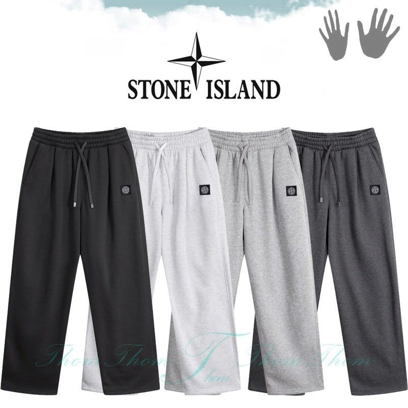 STONE ISLAND 스톤아일랜드 보아털 스웻 와이드 팬츠
