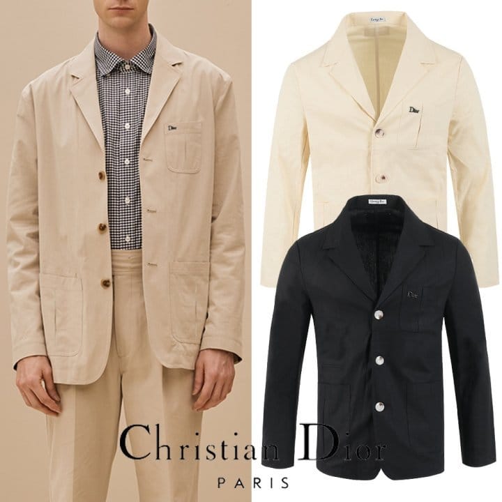 DIOR 디올 스틸로고 쓰리버튼 코튼 자켓 2COLOR