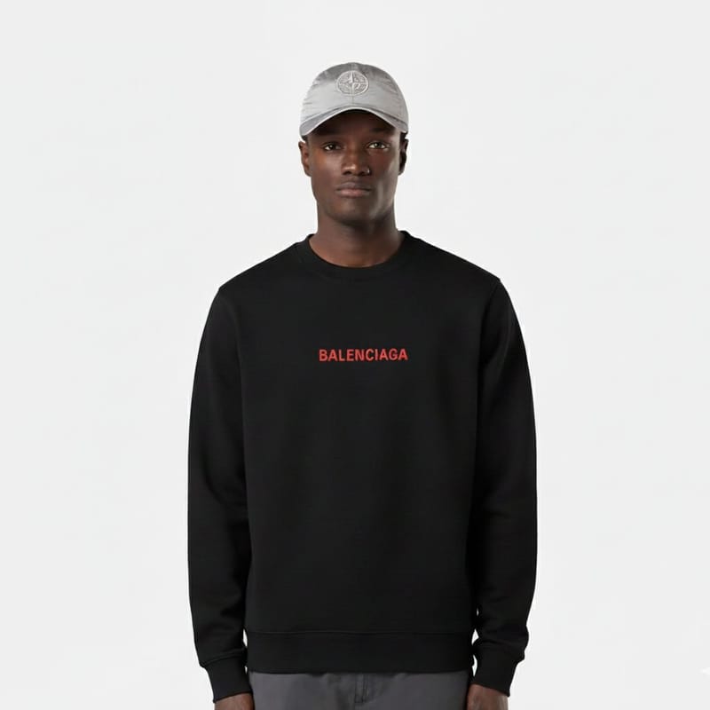 BALENCIAGA 발렌시아가 레드레터링 코튼 맨투맨