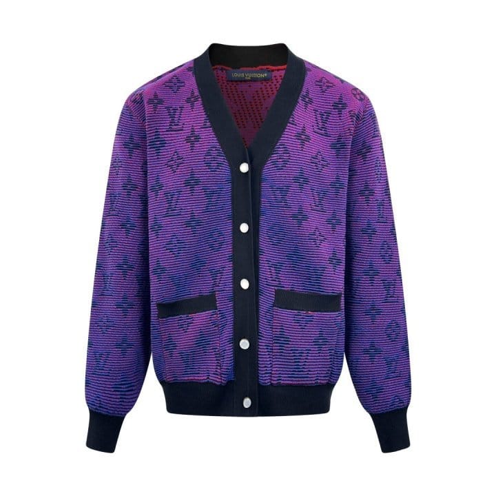 LOUIS VUITTON 루이비통 옵티컬 모노그램 자카드 가디건