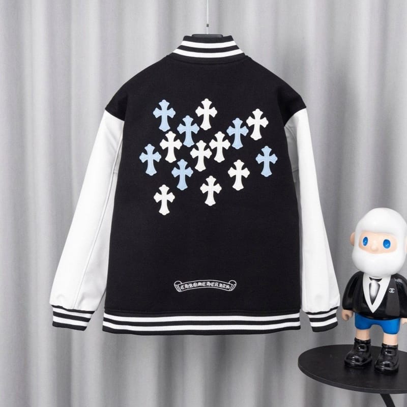 CHROME HEARTS 크롬하츠 멀티 크로스 패치 바시티 자켓